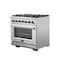 Forno Capriasca Titanium Professional 36In. Freestanding Gas Range FFSGS6260-36 - alternate 4
